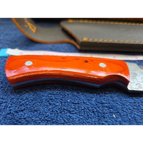 Hunting Bowie Knife 11 Inch, Custom Made Forged Damascus Blade LMK Knives #7572 - Picture 9 of 10